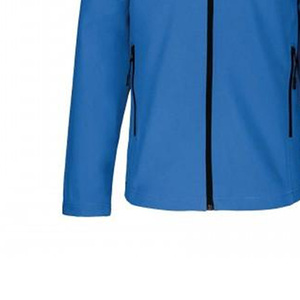 Chaqueta de Forro Polar Azul para Hombre, Cuello Alto, Cierre de Cremallera, Resistente al Viento, Informal, para Otoño, Corte Regular, Color Sólido, Exterior de Poliéster - Product Image 3