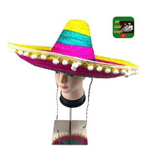 Sombrero Mexicano Unisex Colorido, Sombreros de Paja de Moda para la Playa - Product Image 2