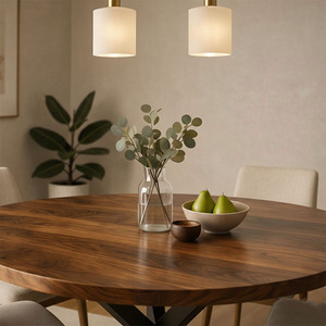 Solid Wood Round Dining <b>Table</b> Set, Modern Contemporary Wooden Furniture, Round Kitchen <b>Table</b> and Chairs for Home Dining Room - Product Image 1