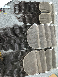 Extensions de cheveux vierges bruts vietnamiens, fabrication Vietnam, avec closure/frontal en dentelle HD, toucher doux et lisse, double trame machine - Product Image 2