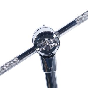Supporto Doppio per Tom con Controllo a Pedale Professionale, Struttura in Metallo Argento e Nero - Product Image 4