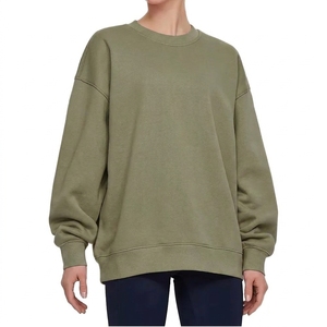 Custom Logo Autumn Eco Friendly Breathable Front Heavyweight 350 GSM Fleece Oversized <b>Jumper</b> for Women Shorts Sweatshirt Sets - Product Image 1
