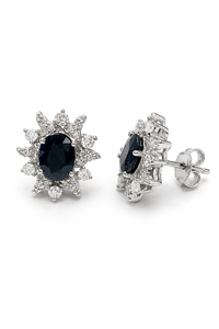 Pendientes de rubí y diamante en plata de ley 92.5 KLST-30930 - Product Image 5