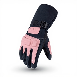 Gants de moto en cuir personnalisés avec fibre de carbone, imperméables pour l'hiver, unisexes - Product Image 1