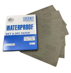 Papier abrasif imperméable à l'eau, papier abrasif en carbure de silicium, longueur 280 mm, pour automobile, métal, bois |   RIKEN - Product Image 2