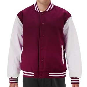 Wholesale Custom Logo Baseball Letterman Men's Jackets Plus Cotton <b>Quilted</b> Lining Wool Leather Sleeve Varsity Jackets For Men - Product Image 2