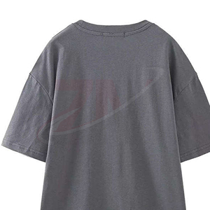 Camiseta gris estampada para mujer, informal, de manga corta, cuello redondo, corte holgado, 100% algodón, tejido jersey, top gráfico de moda - Product Image 4