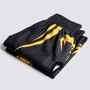Wholesale Breathable Sublimated Kickboxing <b>Trunks</b> Custom Logo <b>Men</b> Fitness Training Muay Thai Shorts - Product Image 6
