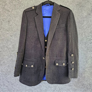 Chaqueta y chaleco escoceses Argyll de alta calidad para hombre, color gris carbón, suministros de fábrica - Product Image 2