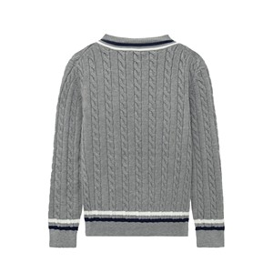 Pull en coton premium pour homme, tricot doux, manches longues, pour un style décontracté hivernal, confort quotidien et superposition - Product Image 2