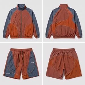 Conjunto de Chaqueta y Pantalones Cortos Deportivos para Hombre con Logotipo Personalizado, Impermeables, Resistentes al Viento, para Correr, Gimnasio, Deportes, Chaqueta Cortavientos Ligera - Product Image 5