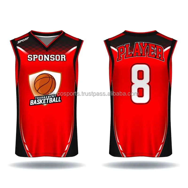 Maillot de basket-ball rouge personnalisé pour enfants maillots de basket-ball des équipes de clubs des États-Unis vêtements de sport pour hommes maillots de basket-ball cousus à broderie