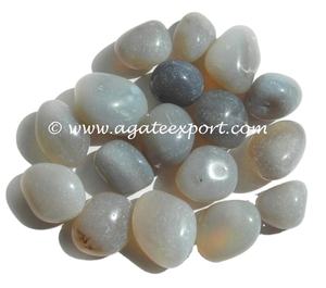 Pierres d'agate rose teintée, pierres roulées indiennes, pierres précieuses polies en vrac - Product Image 6