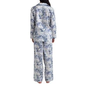 Ensemble de pyjama en satin non tissé uni 100 % soie pour femme, imprimé numérique teint en fil, confortable et doux, vente en gros, OEM - Product Image 2