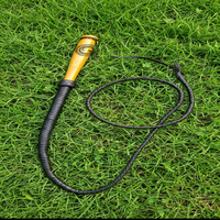 Látigo de cuero para caballo con mango, herramienta ecuestre duradera para entrenamiento de equitación, gestión de establos y uso diario de aparejos.