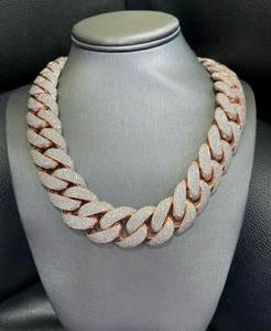 Nueva Cadena Cubana de Diamantes en Oro y Plata, Estilo Moderno, para Uso Casual, Clubes y Regalos, Disponible al Mejor Precio - Product Image 1