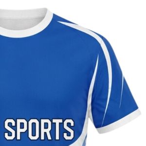 Uniforme de Balonmano Bicolor Azul y Blanco para Hombre, Jersey de Manga Corta, Ropa Deportiva para Equipo, Poliéster, Ropa de Competición y Alto Rendimiento - Product Image 4