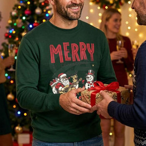 Sweat-shirt de Noël pour homme avec un design imprimé personnalisé, un tissu chaud et un style saisonnier joyeux pour les réunions de famille - Product Image 6