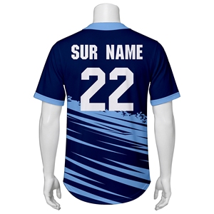 Maillots de baseball personnalisés pour adultes très demandés – Tenues d'équipe haut de gamme 100 % polyester respirant à séchage rapide, col en V – Fournisseur en gros - Product Image 3