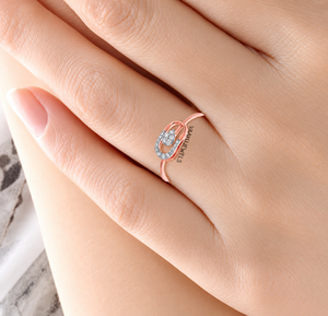 Anillo de Diamantes Brillantes Redondos de Oro para Mujer, Estilo Romántico, Diamantes Cultivados en Laboratorio, Oro de 10K, 14K, 18K, Plata 925, 935 - Product Image 2