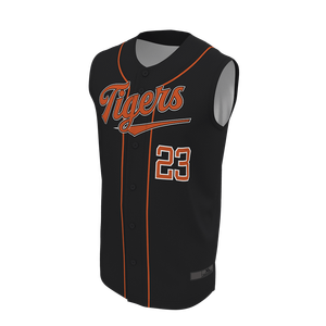 Premium Sleeveless Baseball Jersey Full Button Quick Dry Breathable Custom Team Uniform Sublimation Sports <b>Shirt</b> - Product Image 3