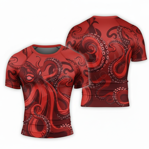 เสื้อรัดรูปออกกำลังกาย แขนยาว ป้องกันรังสียูวี ระบายเหงื่อได้ดี พิมพ์ลายแบบซับลิเมชั่นตามสั่ง - Product Image 3