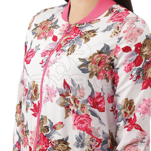 Latest Design Women Printing Varsity <b>Jackets</b> Soft Fabric Garment For Leisure Outfits And Seasonal Wardrobe - Product Image 6