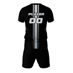 Ensemble de maillot de football personnalisé, écologique, imperméable, 100% polyester, maille, col en V, manches courtes, impression sublimée, respirant - Product Image 2