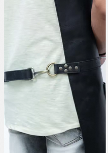 Wholesale Genuine Leather <b>Apron</b> Custom Branding BBQ Chef Barista <b>Work</b> <b>Apron</b> Durable <b>Apron</b> - Product Image 2