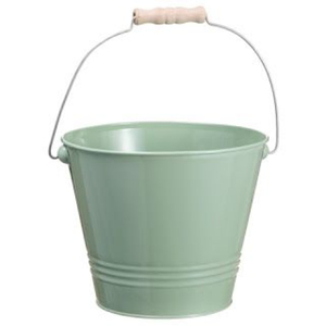 Cubo de metal blanco pequeño al por mayor con asa, cubo redondo clásico de hojalata con recubrimiento en polvo color marfil para decoración del hogar, fiestas y proyectos de manualidades. - Product Image 6