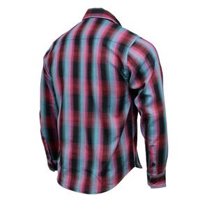 Chemise en flanelle à carreaux multicolores Urban Fusion Premium pour homme, bleu sarcelle, rouge, noir, manches longues, décontractée, boutonnée, à porter au quotidien - Product Image 6