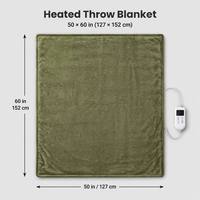 Selimut Elektrik Flanel Dua Sisi 50x60 Inci, 6 Tingkat Suhu, Dapat Dicuci Mesin, untuk Rumah, OEM/ODM