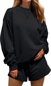 Conjunto de Ropa Holgada de Dos Piezas para Mujer, Sudadera y Pantalones Cortos, Precios Competitivos, Conjunto Deportivo de Dos Piezas - Product Image 5