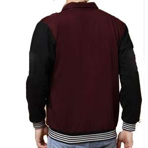 Veste varsity pour homme sans col, coupe-vent, hiver, logo personnalisé, veste bomber de baseball - Product Image 5