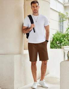 Pantalones Cortos Deportivos Casuales para Hombre, Cómodos para el Día a Día, de Tela de Algodón Transpirable, con Cintura Elástica Suave, para Gimnasio, Deportes, Verano, Playa, Moda, de BD - Product Image 3