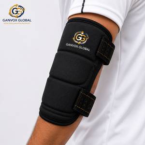 Protège-coudes de cricket GANVOX GLOBAL en tissu Oxford 600D rembourré avec fermeture à boucle doublement cousue pour la protection sportive - Product Image 2