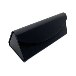 Étui rigide pliable en cuir PU texturé et doublure polaire pour lunettes, disponible en plusieurs couleurs - Product Image 2