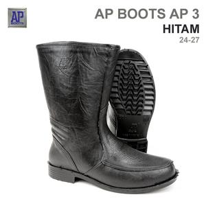 รองเท้าเซฟตี้ AP 3 สีดำ รองเท้าบูท PVC กันน้ำ รองเท้าบูทยางทนทานสูง - Product Image 1