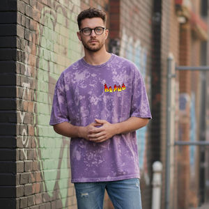 Camisetas de Hombre Nuevas a la Moda, Corte Regular, Hombros Caídos, Cuello Redondo, Tejido de Punto, Diseño Estampado, 100% Algodón, Tallas Grandes - Product Image 1