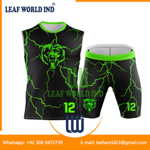 Maillot de football américain 7v7 personnalisé Pure Youth, sublimation intégrale, respirant, compression, col en V, streetwear d'hiver, motif tête de mort - Product Image 3