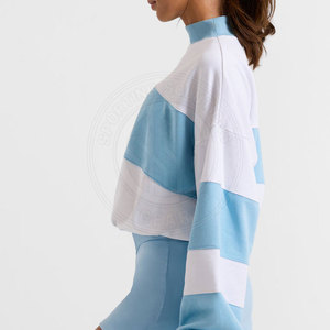 Sudadera para mujer al por mayor con tela de calidad para uso casual y al aire libre, sudaderas con cuello simulado para mujer - Product Image 6