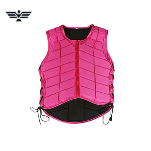Chaleco de Equitación de Neopreno Rosa, Unisex, Impermeable, sin Mangas, con Cierre de Cremallera, Color Sólido, Tejido de Tela - Product Image 5