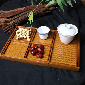 Bandeja de Té de Bambú Sólido Estilo Japonés Hecha a Mano, Sostenible para Uso en Cocina y Escritorio, Ceremonia y Servicio de Té Zen - Product Image 3