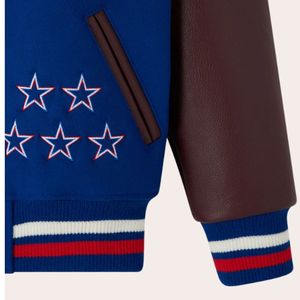 เสื้อแจ็คเก็ตวาร์ซิตี้ Harlem Globetrotters ระดับพรีเมียม |   หนังบัฟฟาโลสีดำและสีน้ำเงิน รุ่นพิเศษ ราคาดีที่สุด ผลิตตามสั่ง สปอร์ต เฮอริเทจ - Product Image 4