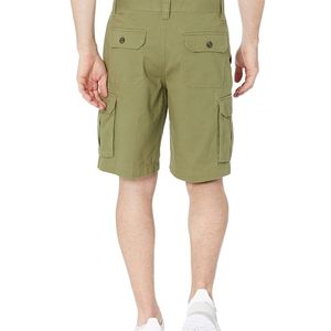 Pantalones Cortos Cargo Casuales Holgados y Transpirables de Algodón 100% Ecológico para Hombre, Estilo Urbano Personalizado con Bolsillos - Estilo Utilitario Sólido - Product Image 5