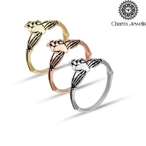 Bague de fiançailles en argent Charm Jewells avec moissanite taille brillant, sertie à griffes, style classique, plaqué or 18 carats pour femme, certifiée IGI - Product Image 6