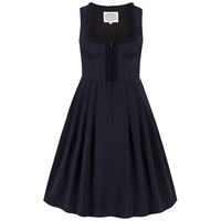 Gaun Midi A-Line Wanita Kerah Scalloped Lengan Pendek Beludru Pinggang Alami Tenun Warna Solid Modern Romantis Streetwear