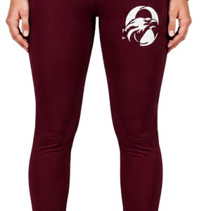 <b>Burgundy</b> Women Equestrian Riding Breeches High Waist Stretch Horse Riding Pants <b>Belt</b> Loop Competition Training Sportswear - Product Image 3