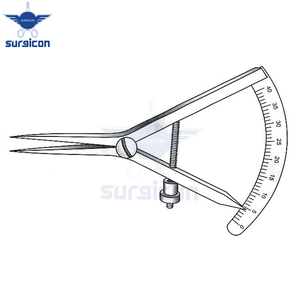 Calibrador Castroviejo-Epker de 9 cm / 3-1/2 Pulgadas, Rango de Medición de 40 mm, Precisión en Acero Inoxidable, para Mediciones Oftálmicas y Quirúrgicas - Product Image 4