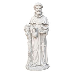Statue de Saint François d'Assise de 31,1 pouces de hauteur, décoration spirituelle de jardin, en oxyde de magnésium - Product Image 1